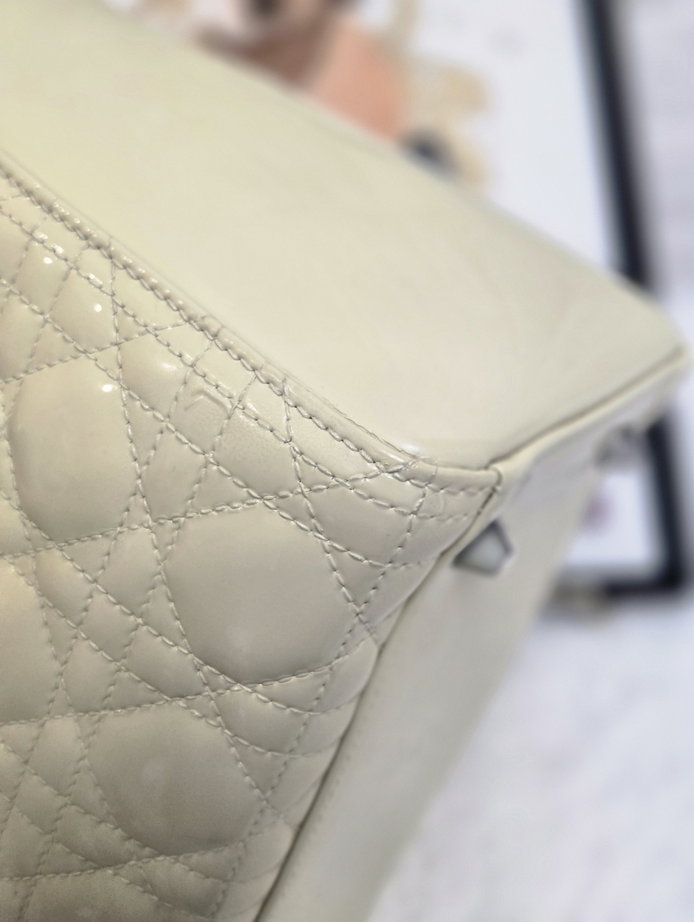 Christian Dior Lady Dior Bag Cannage Quilt Patent Large - Picture 6 of 14